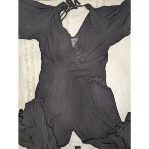 Papillon Short Sleeve Jumpsuit in Black